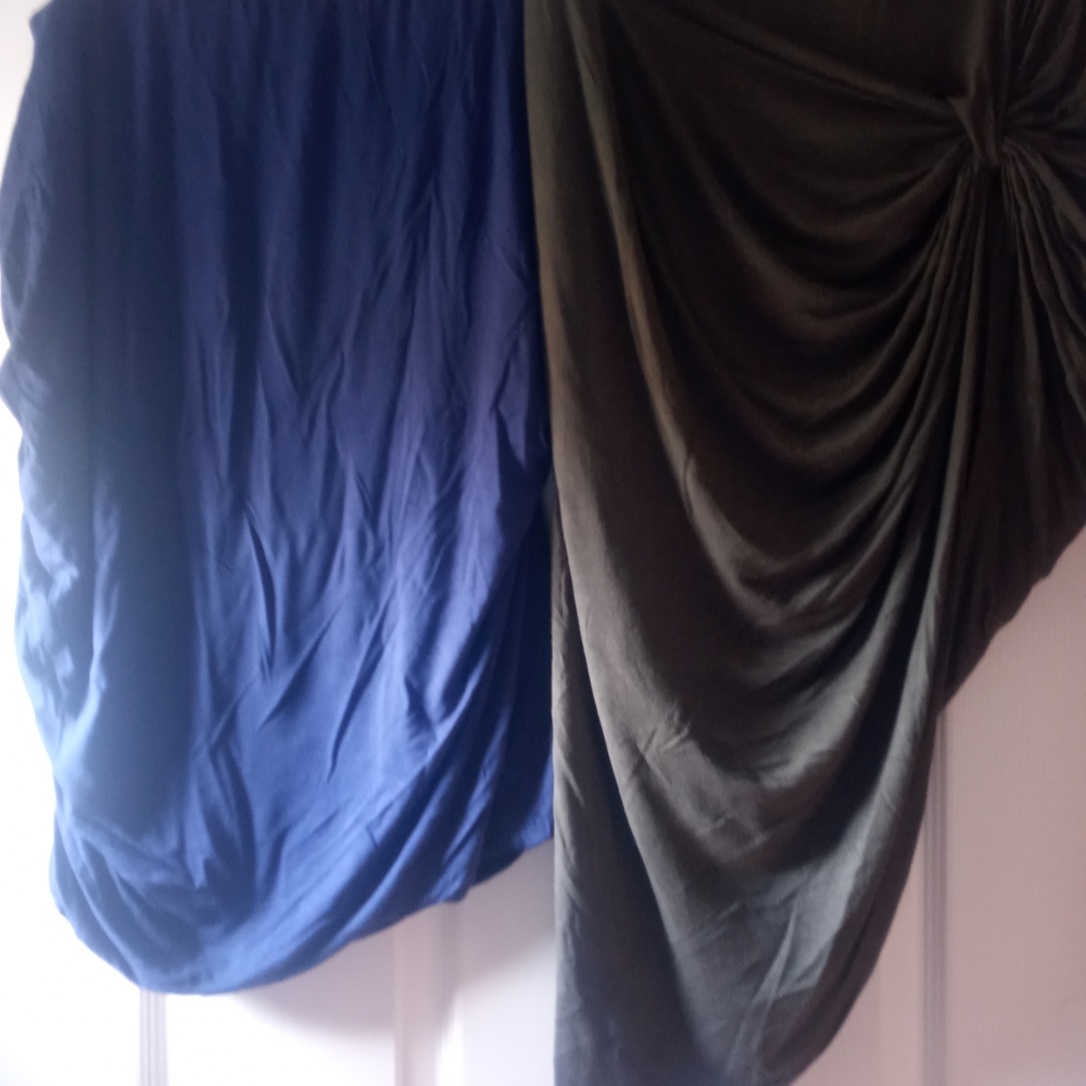 Vanessa Williams & Charlotte Russe Skirts. Lot Of 2. Navy Blue & Olive. Size XL
